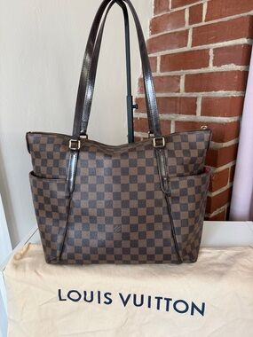 Authentic Louis Vuitton Brown Damier Ebene Totally Tote EUC